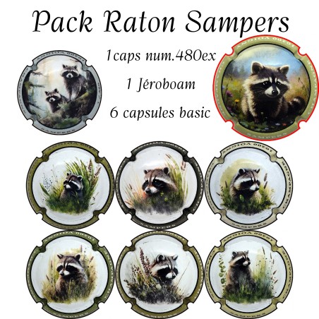 sampers-raton-laveur-série complete capsule et jeroboam