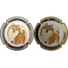 Dravigny Nathalie n°A1a Bijou  duo chien argent et or