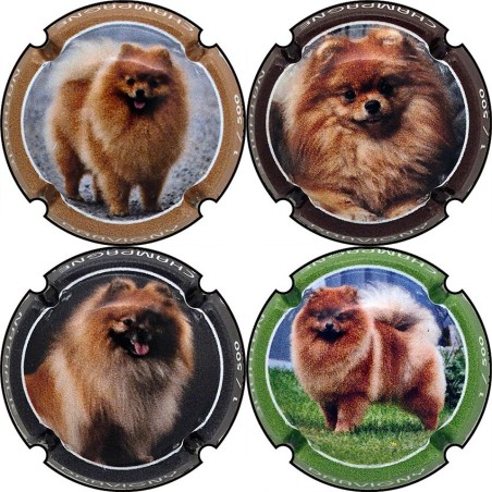 Dravigny Nathalie n°A polychrome chien série de 4